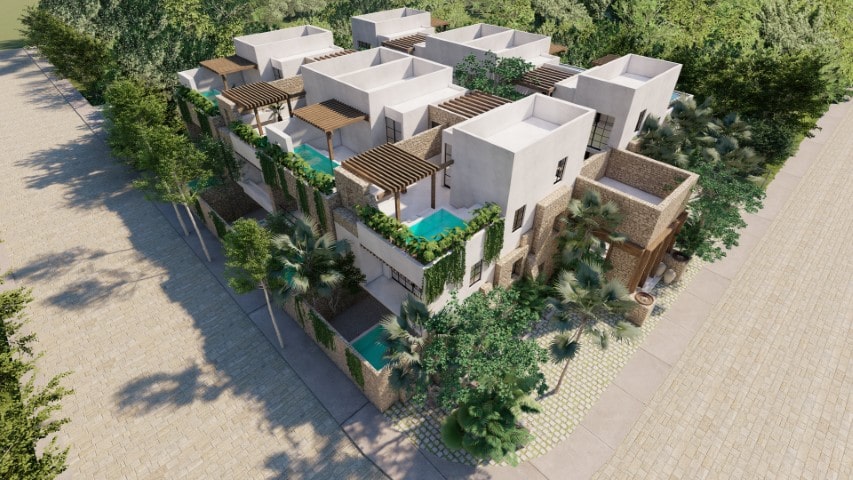 New and nice houses for sale in Aldea Zama in Tulum